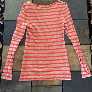 Orange and Tan Striped Sweater
